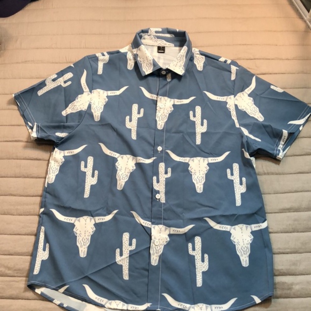 NEW Contemporary desert  casual button up shirt size Large